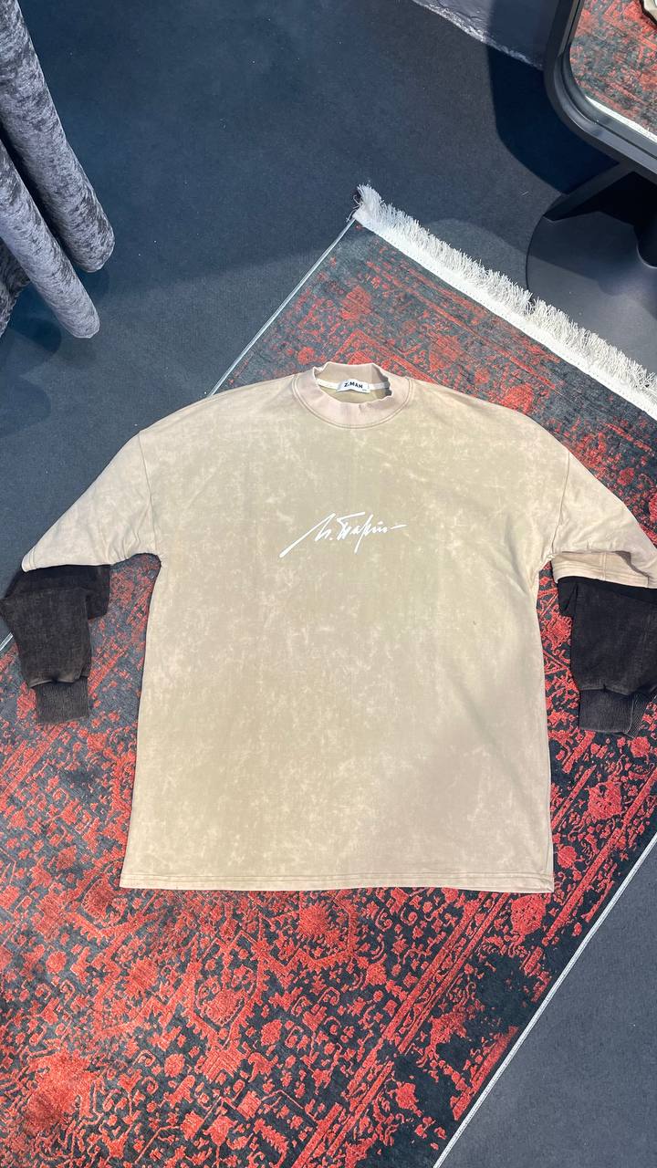 دورس 3 نخ پنبه استین دوبل ماسک کرمی(وارداتی)