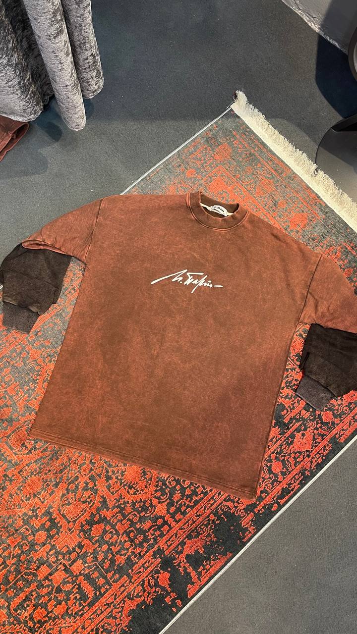 دورس 3 نخ پنبه استین دوبل ماسک قهوه ای(وارداتی)